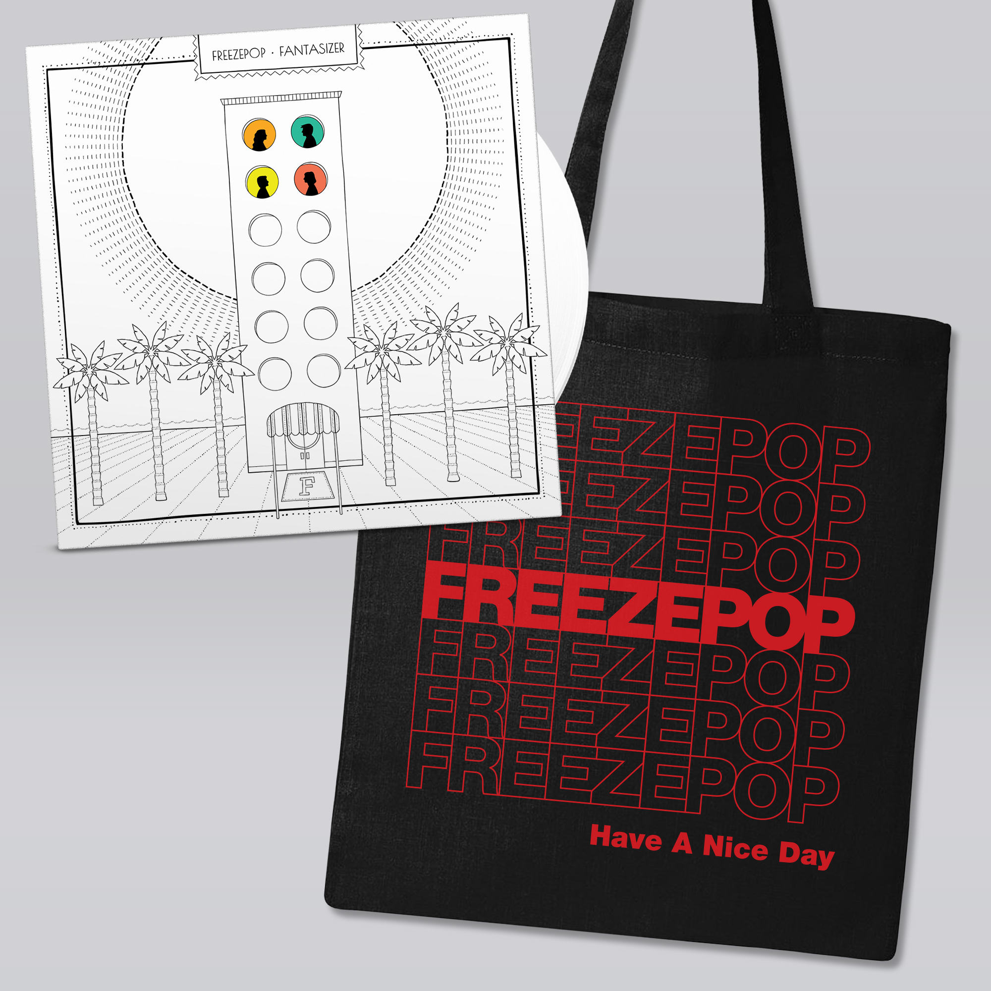 Fantasizer Vinyl and black tote bag bundle – Freezepop